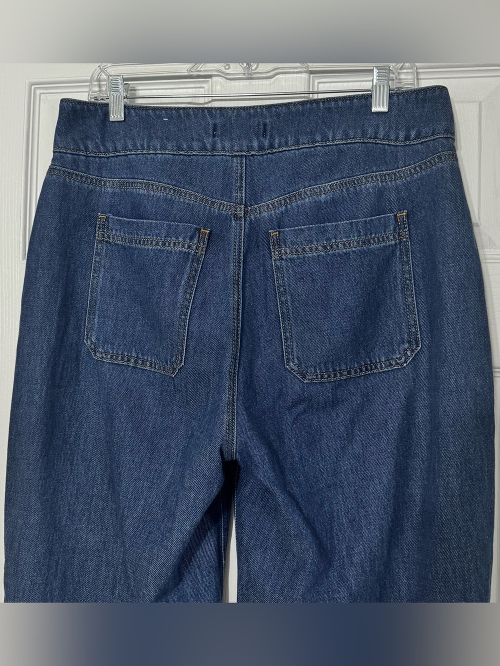 Loft Patch Pocket Wide Leg High Rise Trouser Jeans NWOT - Picture 5 of 9